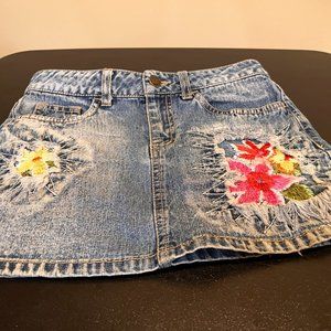 Embroidered Denim Skirt for Kids